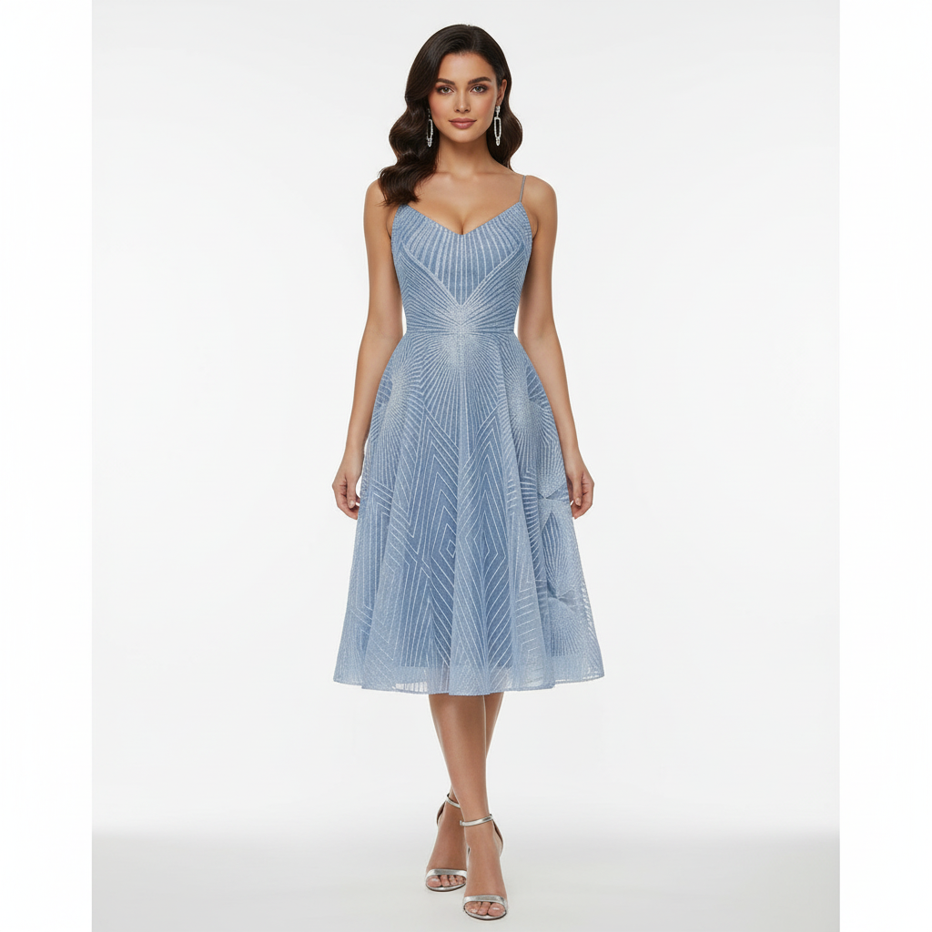 Liora | Women's Cocktail Midi Dress With Elegant Flutter Sleeves And V Gracewear London Liora | Women's Cocktail Midi Dress With Elegant Flutter Sleeves And V Gracewear London