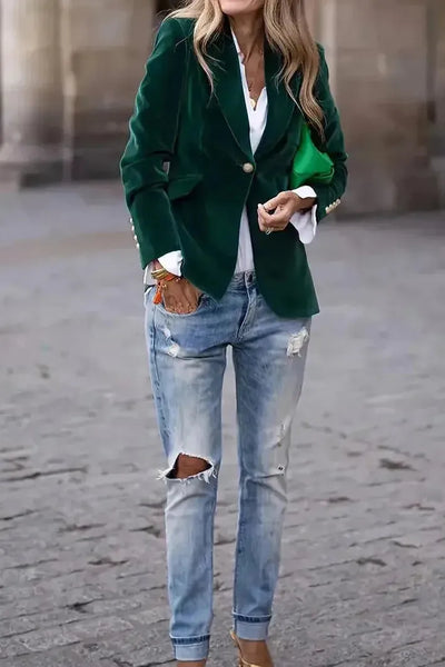 Romina | Velvet Luxe Statement Blazer