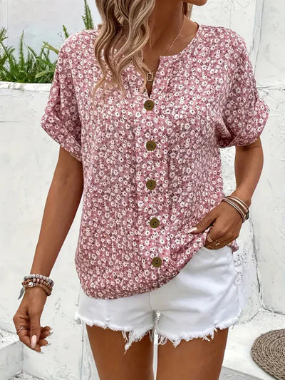 Altaira | Floral Button-Up Blouse