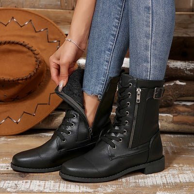 Sophie | Stylish Zipper Leather Boots