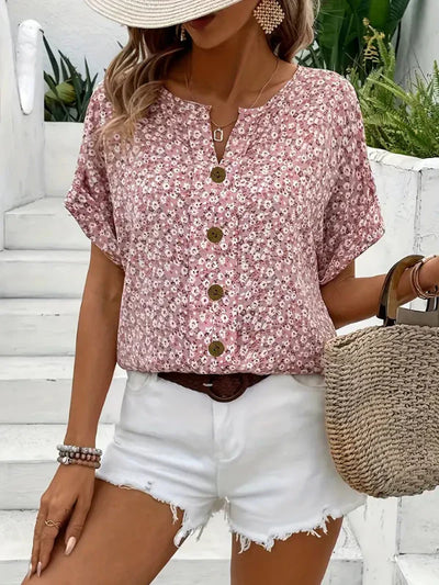 Altaira | Floral Button-Up Blouse
