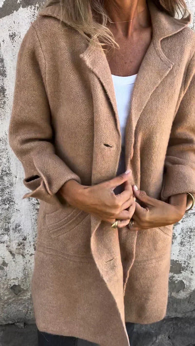 Camile-Casual Single Breasted Wool Coat