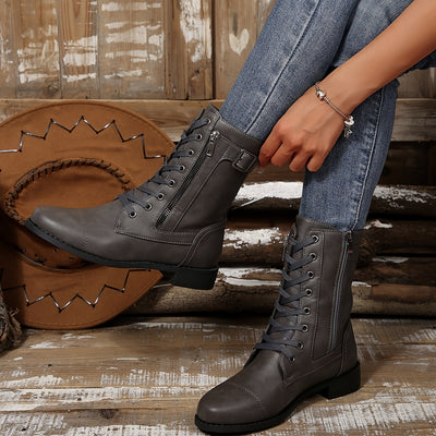 Sophie | Stylish Zipper Leather Boots