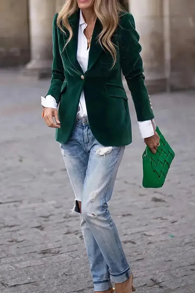 Romina | Velvet Luxe Statement Blazer