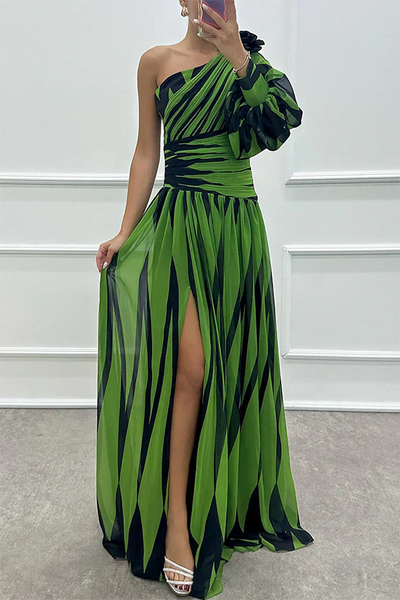 Shiloh - Elegant striped long dress