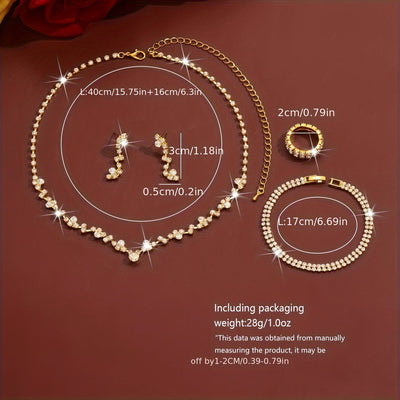 Lightweight Elegant 4-Piece Jewelry Set