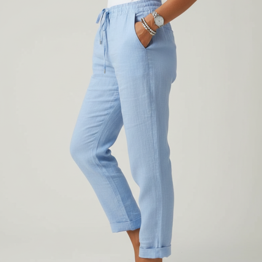 Alera | Women’s Casual Pants With Elastic Waist And Drawstring