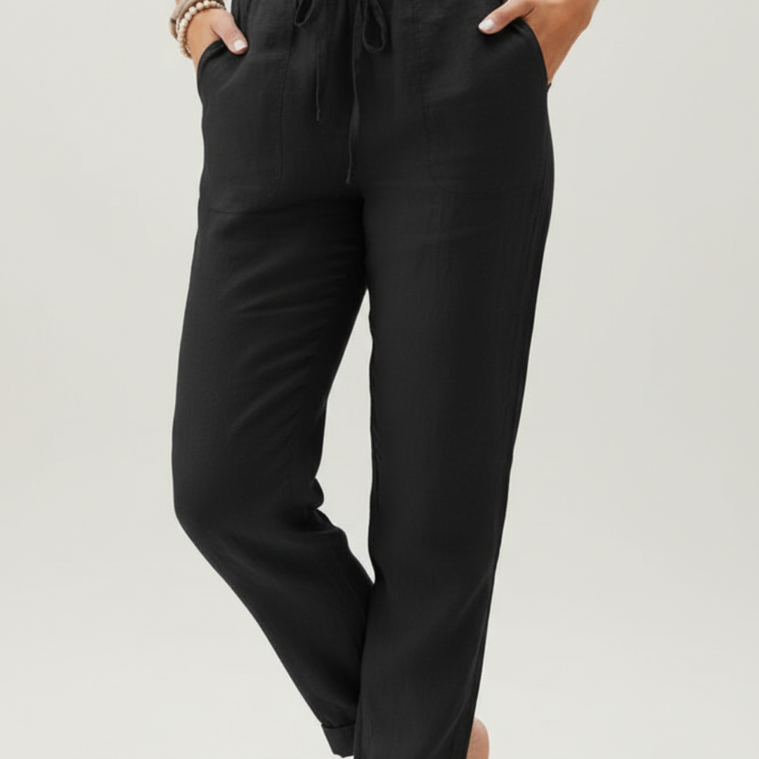 Alera | Women’s Casual Pants With Elastic Waist And Drawstring