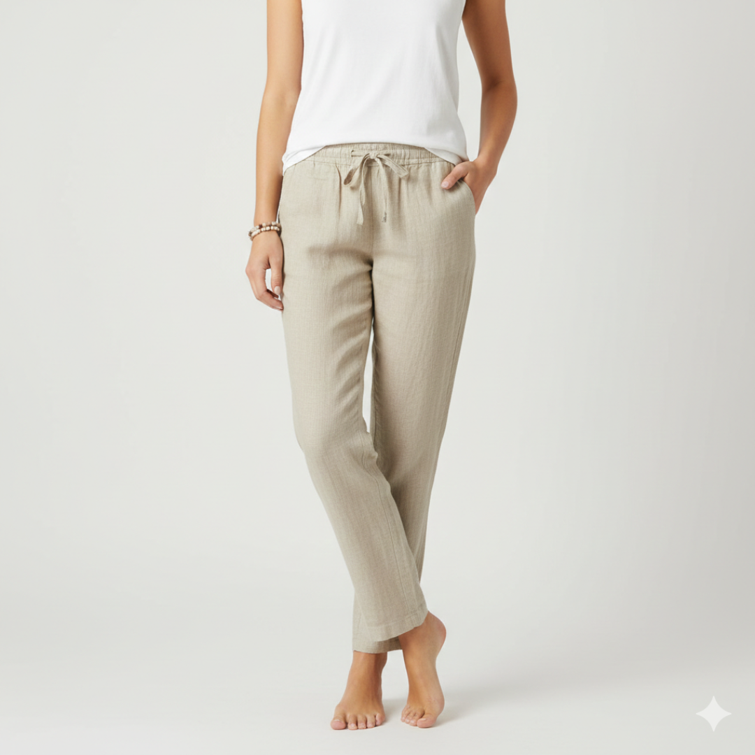 Alera | Women’s Casual Pants With Elastic Waist And Drawstring