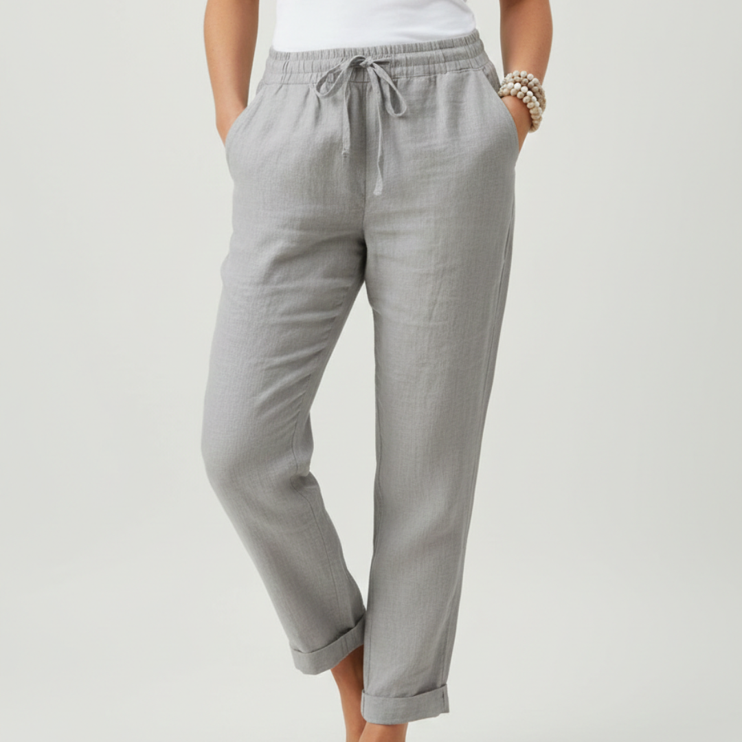 Alera | Women’s Casual Pants With Elastic Waist And Drawstring
