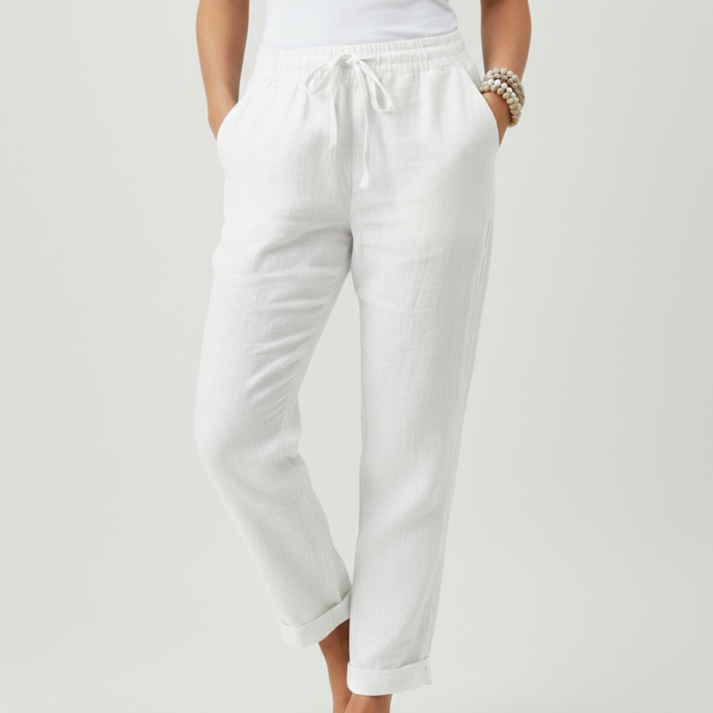Alera | Women’s Casual Pants With Elastic Waist And Drawstring
