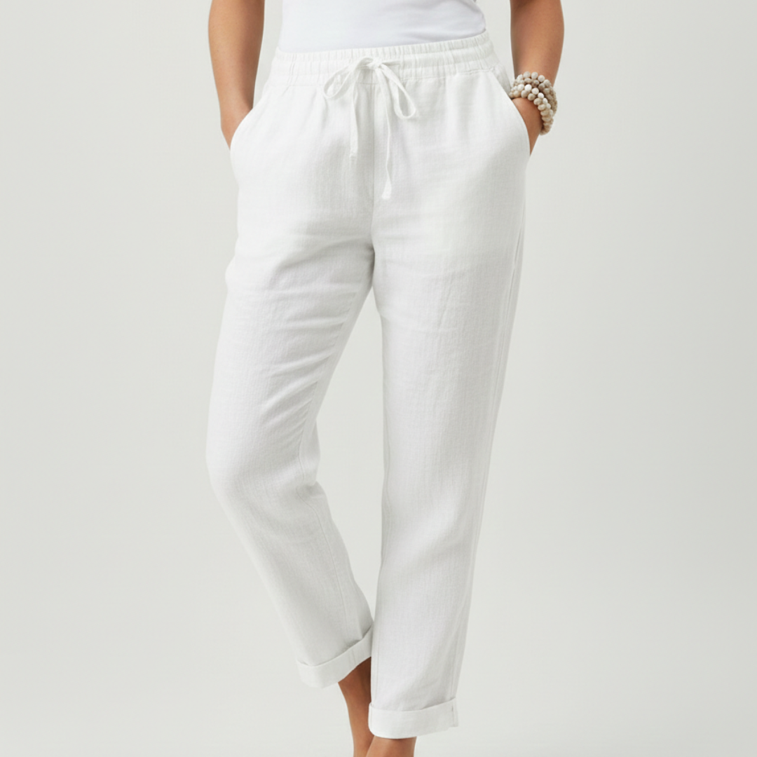 Alera | Women’s Casual Pants With Elastic Waist And Drawstring
