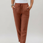 Alera | Women’s Casual Pants With Elastic Waist And Drawstring