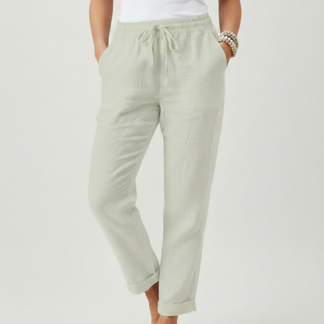 Alera | Women’s Casual Pants With Elastic Waist And Drawstring