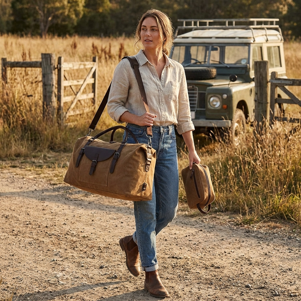 Alfie | Unisex Duffel Bag With Front Pocket And Buckle Straps | Travel