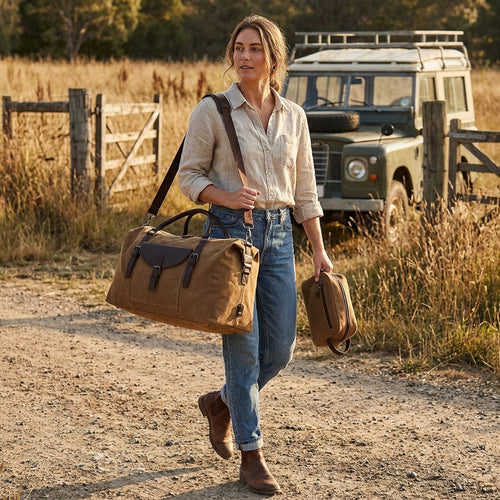 Alfie | Unisex Duffel Bag With Front Pocket And Buckle Straps | Travel