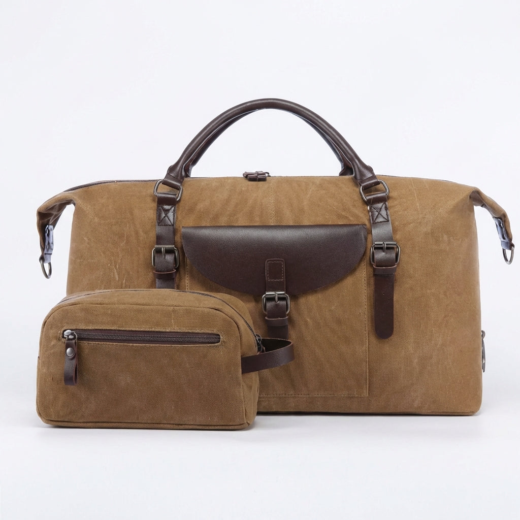 Alfie | Unisex Duffel Bag With Front Pocket And Buckle Straps | Travel