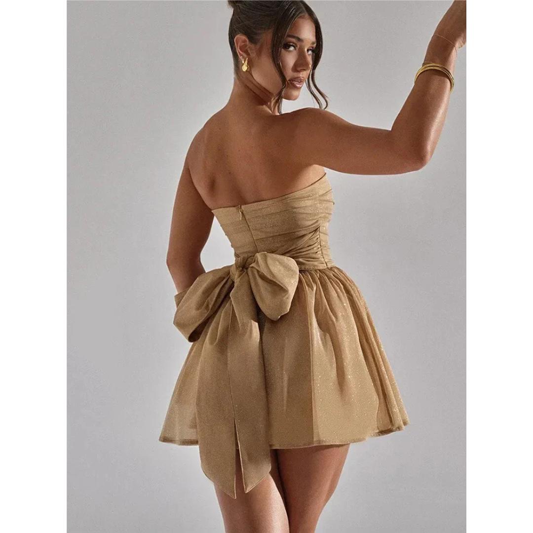 Amara | Women's Prom Dress With Strapless Neckline And Gathered Bodice