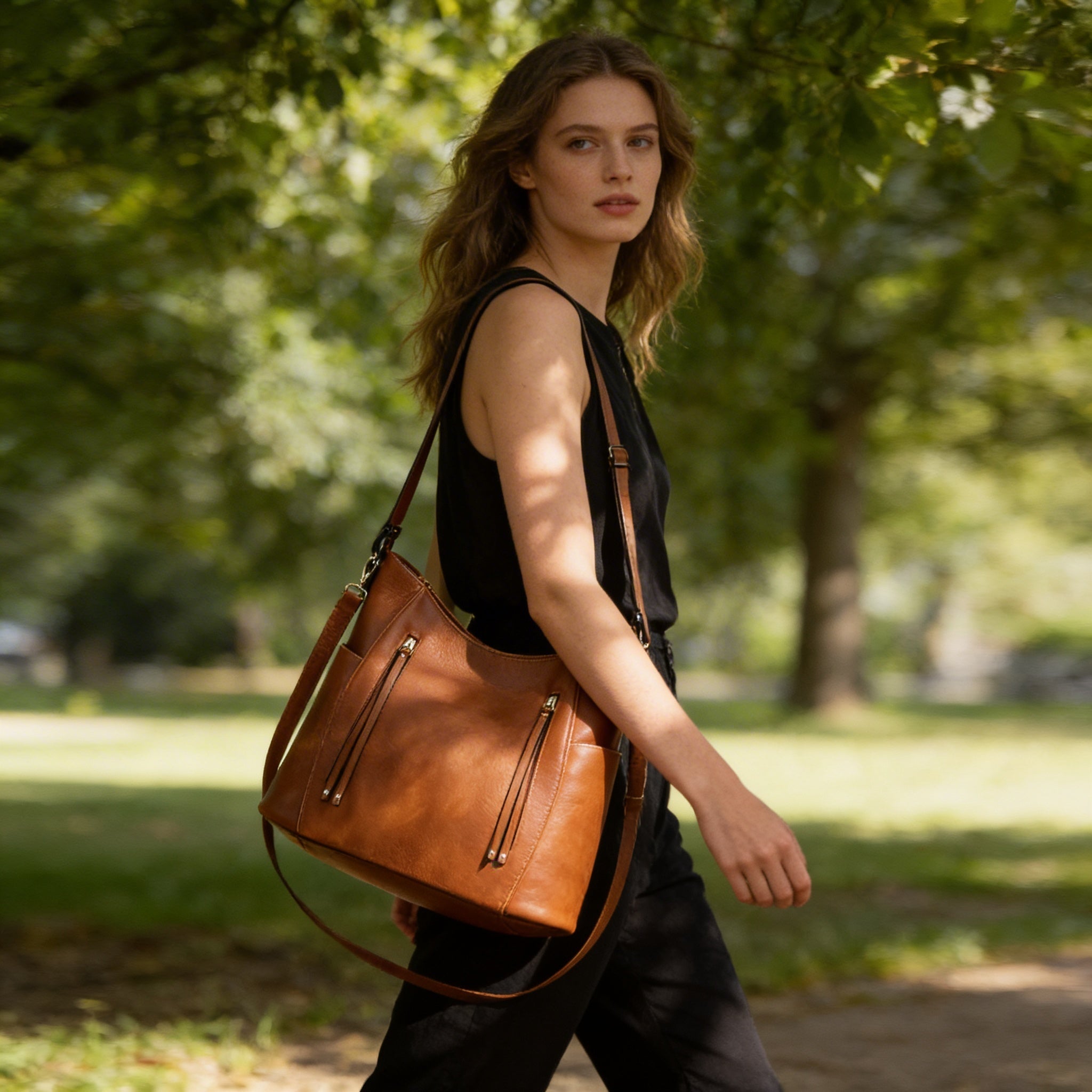 Amelia | Women’s Crossbody Bag With Zip Pockets And Tassel Details | Stylish