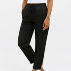Amelia | Women’s Linen Trousers With Drawstring Waist And Side Pockets | Casual