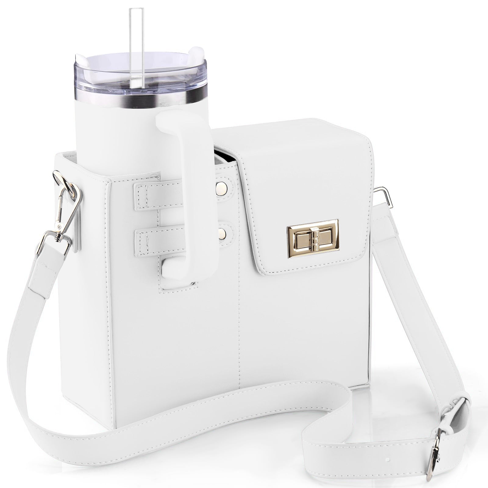 Arielle | Women’s Utility Handbag With Bottle Holder And Gold Hardware | Active