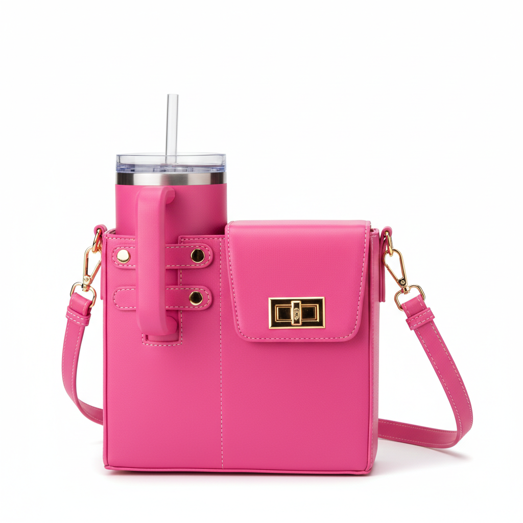 Arielle | Women’s Utility Handbag With Bottle Holder And Gold Hardware | Active