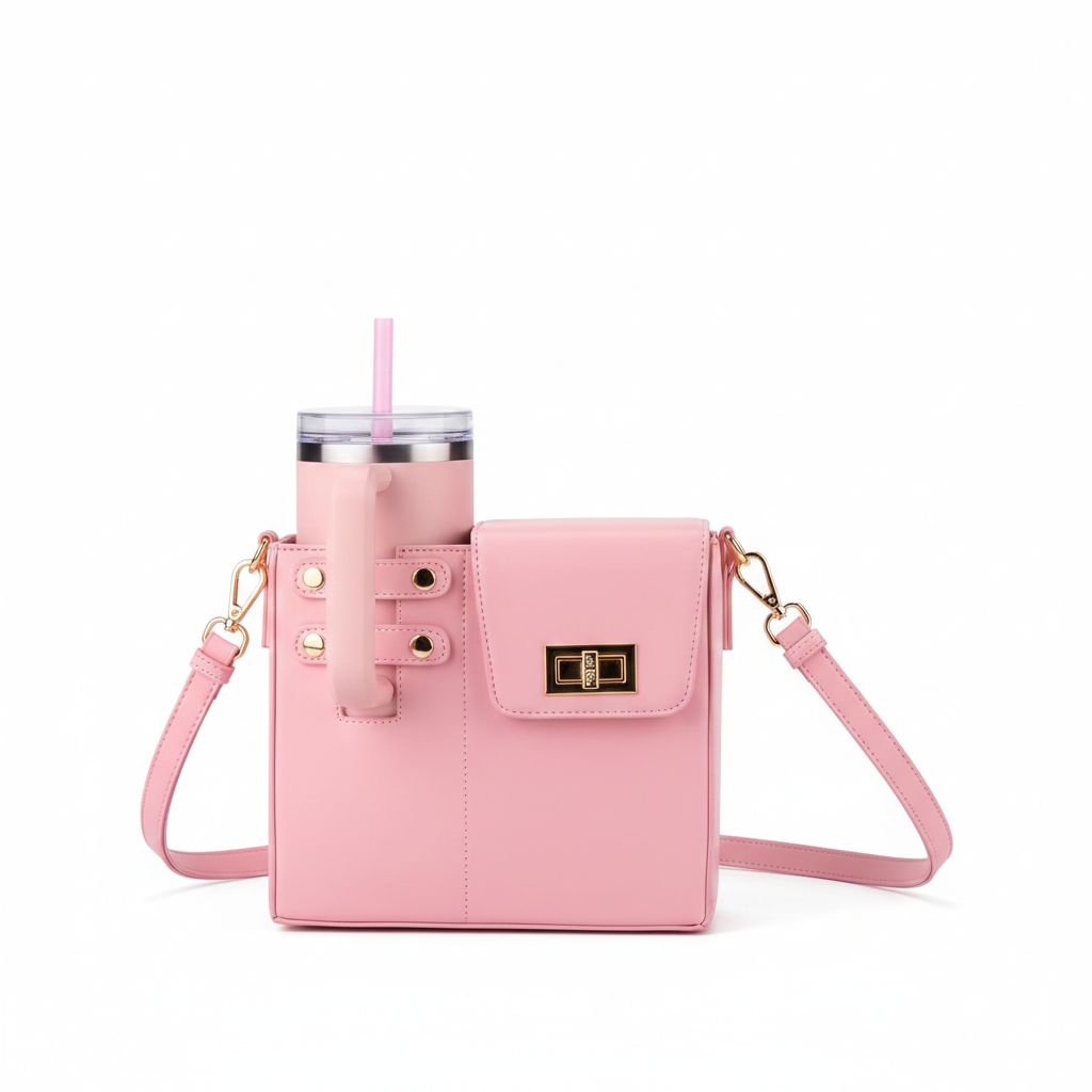 Arielle | Women’s Utility Handbag With Bottle Holder And Gold Hardware | Active