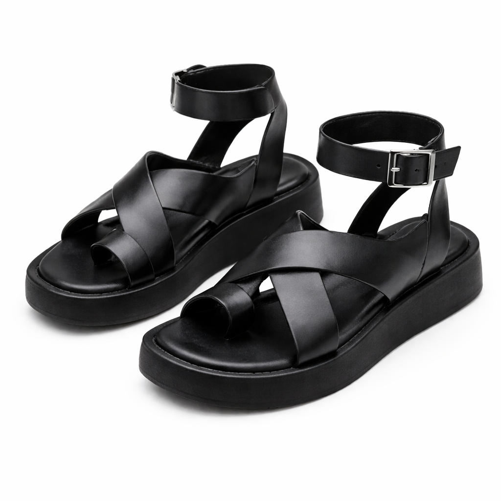 Arlene | Women’s Sandals With Cross-Strap And Ankle Buckle | Gladiator