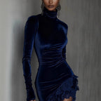 Aurette | Women's Prom Dress With High Neck And Asymmetric Hem