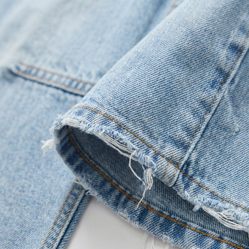 Ava | Women’s Baggy Jeans With Wide Leg Silhouette And Raw Hem Detail | Casual