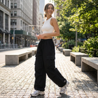 Ava | Women’s Cargo Trouser With Oversized Cargo Pockets And Drawstring | Street