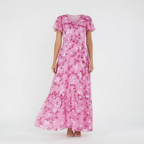 Ava | Women's Graduation Maxi Dress With V-Neckline And Flutter Sleeves | Elegant