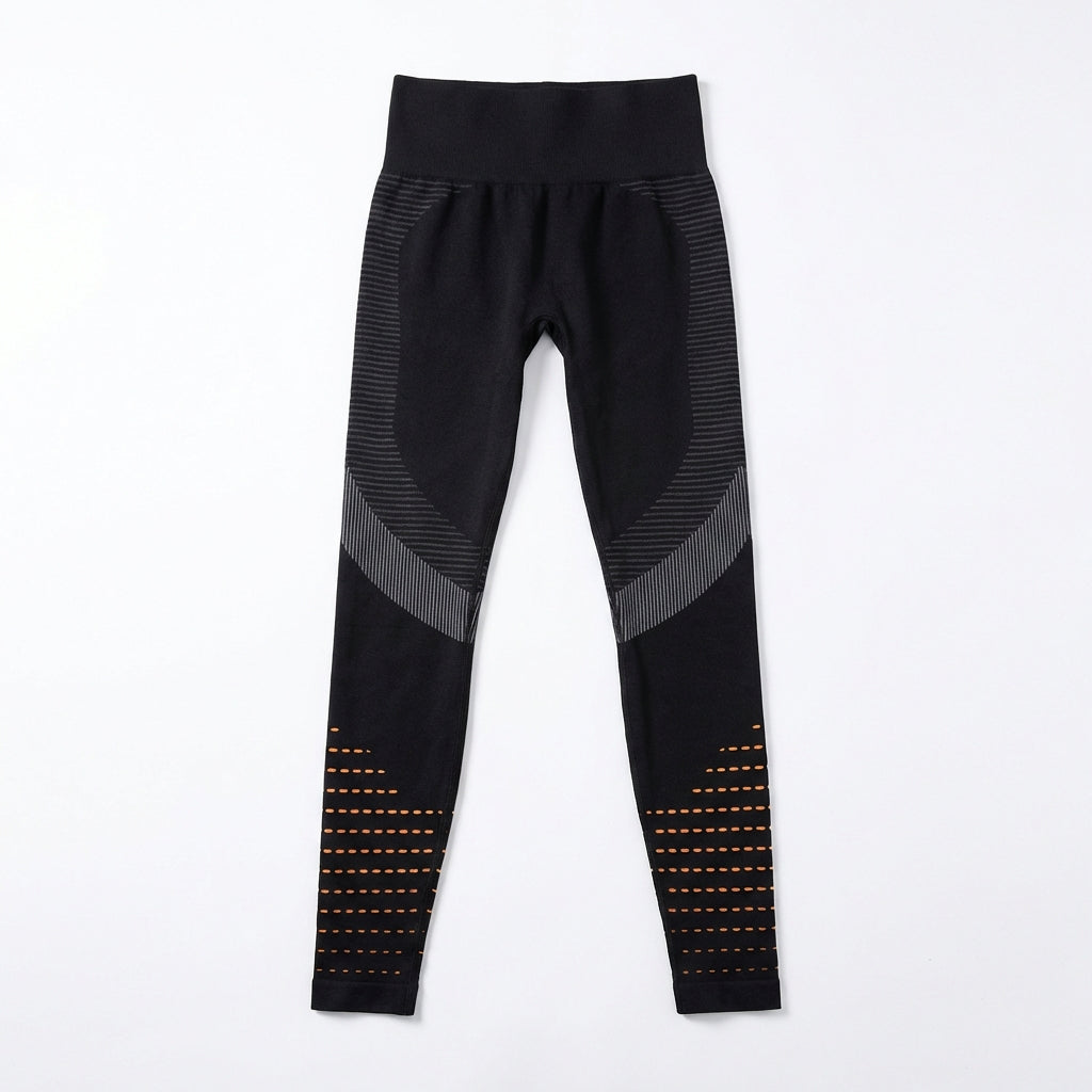 Ava | Women’s Leggings With High Waist And Ribbed Contour Panels | Active