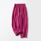Ava | Women’s Linen Trousers With Elastic Waistband And Wide Leg Silhouette | Casual