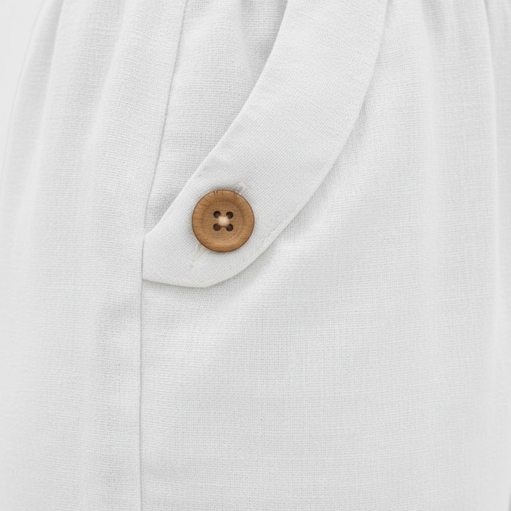 Ava | Women's Shorts With Elastic Waist And Button Detail | Casual