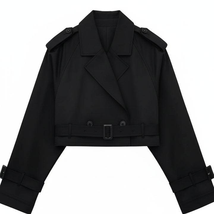 Ava | Women's Trench Coat With Double-Breasted Front And Short Design | Chic