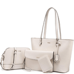 Ava | Women’s Vegan Leather Handbag Set With Tote And Crossbody | Classic