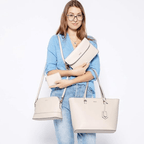Ava | Women’s Vegan Leather Handbag Set With Tote And Crossbody | Classic