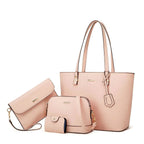 Ava | Women’s Vegan Leather Handbag Set With Tote And Crossbody | Classic