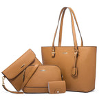 Ava | Women’s Vegan Leather Handbag Set With Tote And Crossbody | Classic