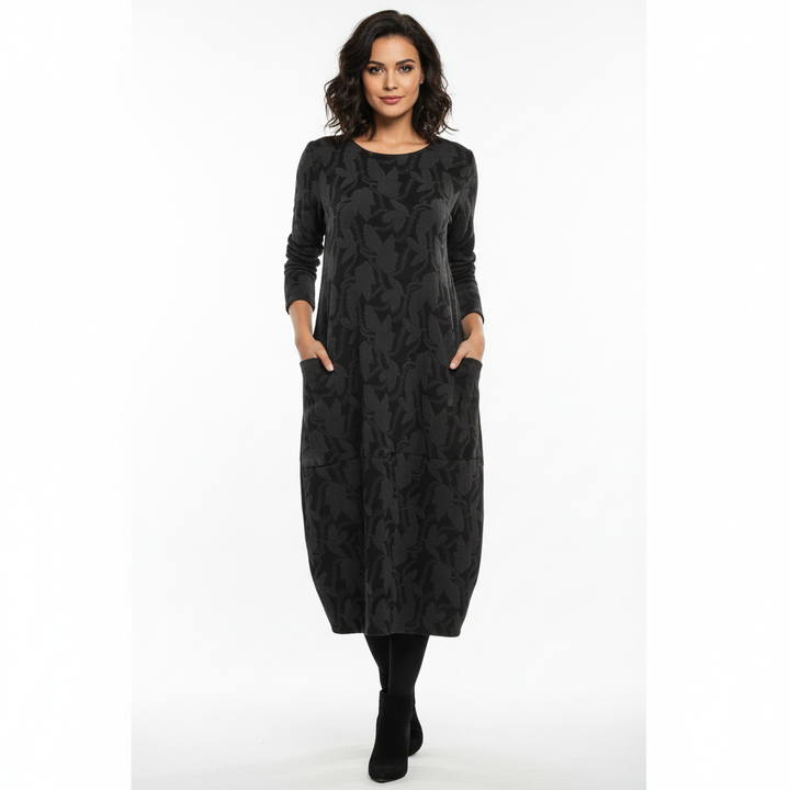 Ava | Women's Wedding Guest Dress With Long Sleeves And Side Pockets | Casual