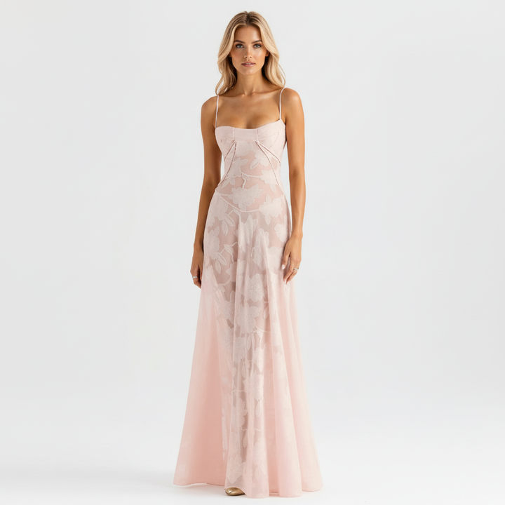 Ava | Women's Wedding Guest Dress With Spaghetti Straps And Draped Bodice | Elegant