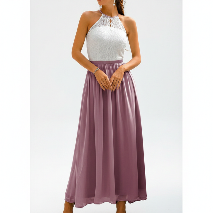 Ava | Women's Wedding Guest Maxi Dress With Draped Design And Pleated Detail | Elegant
