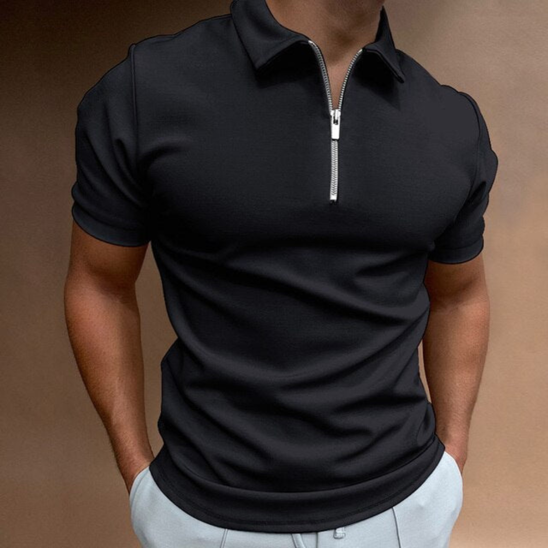 Callahan | Men’s Polo With Zip Closure And Structured Collar