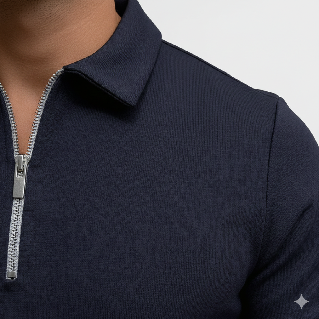 Callahan | Men’s Polo With Zip Closure And Structured Collar