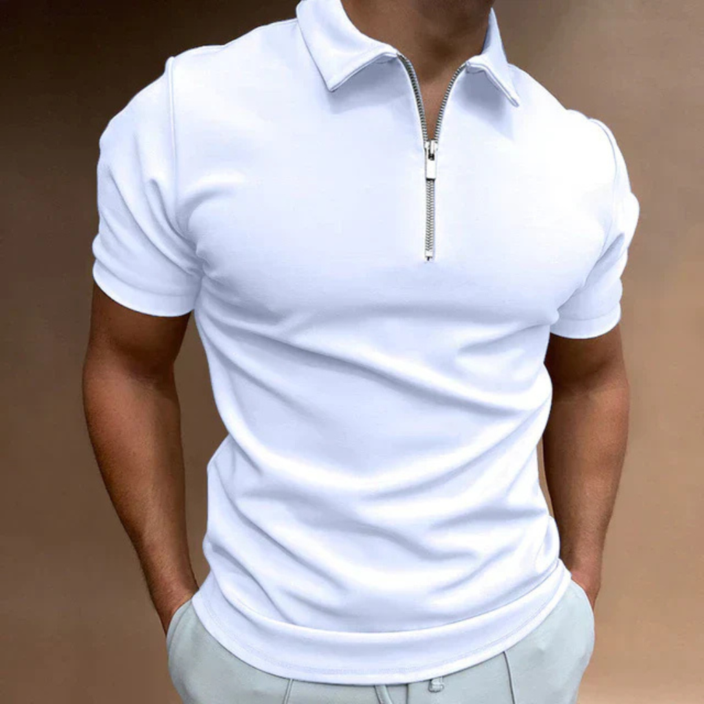 Callahan | Men’s Polo With Zip Closure And Structured Collar
