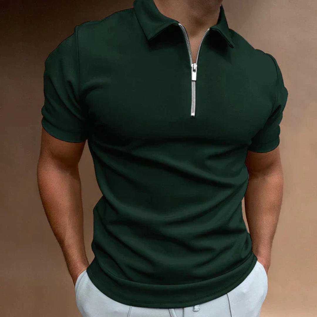Callahan | Men’s Polo With Zip Closure And Structured Collar