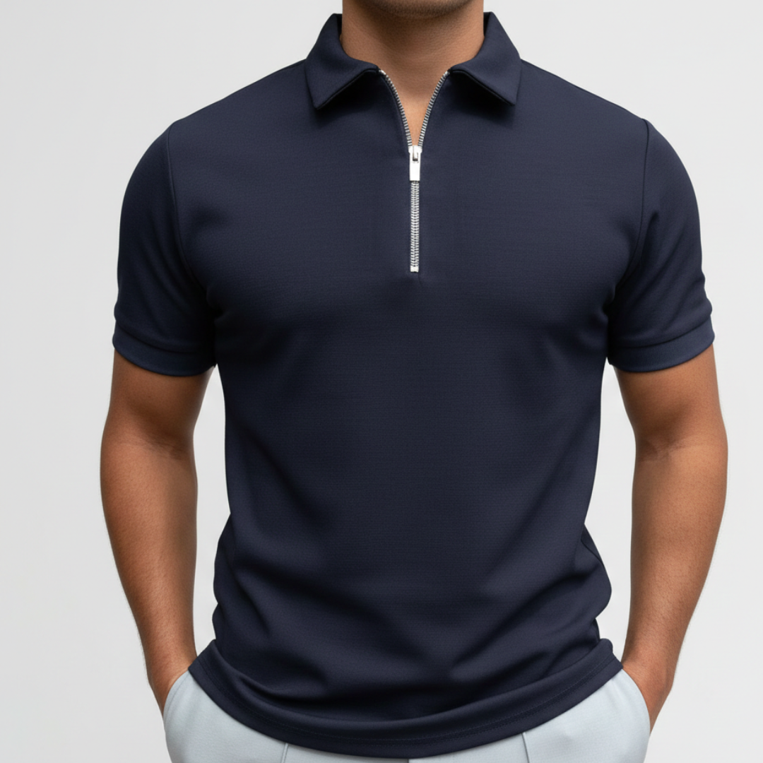 Callahan | Men’s Polo With Zip Closure And Structured Collar