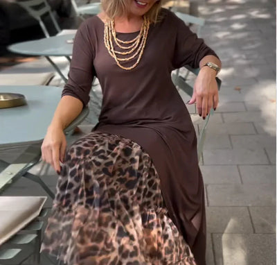 Gloria™ | Leopard-Print Layered Dress