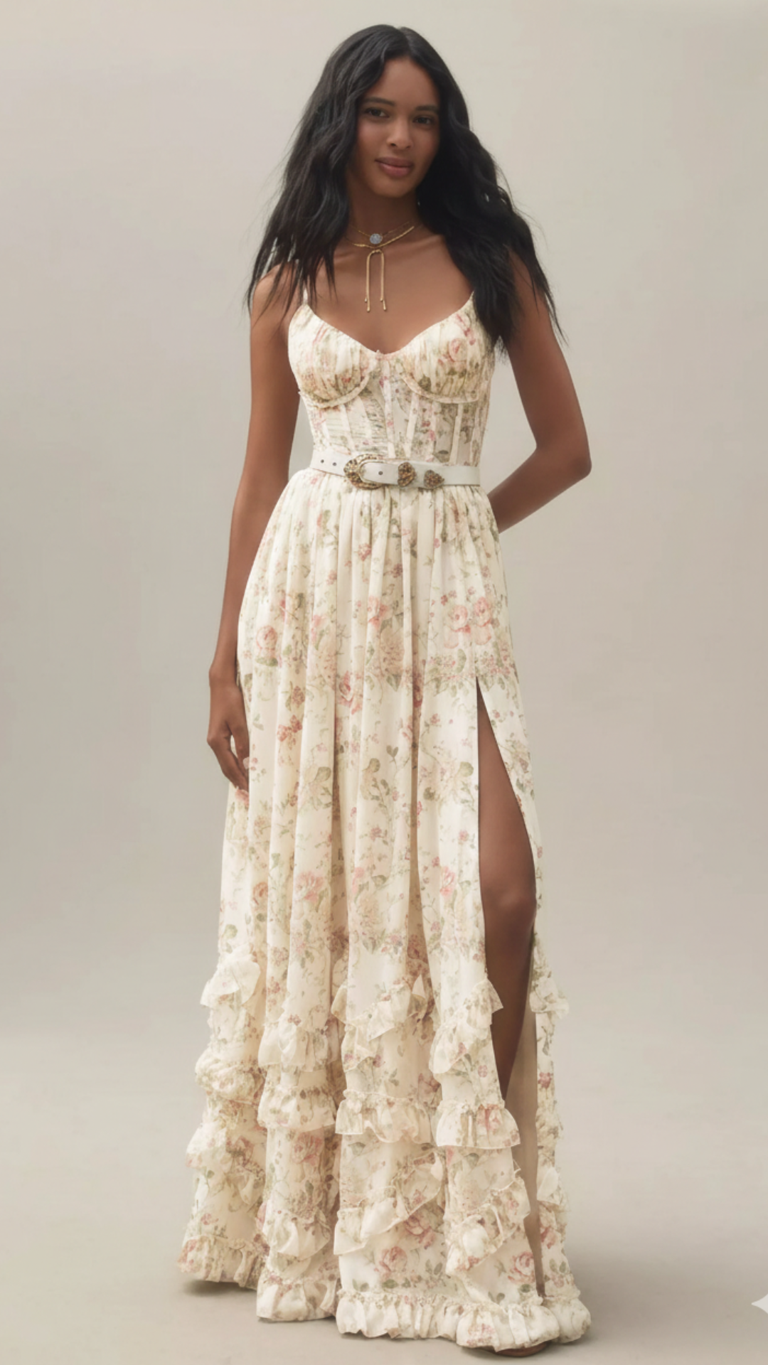 Charlotte | Women's Graduation Dress With Sweetheart Bodice And Flower Print | Feminine